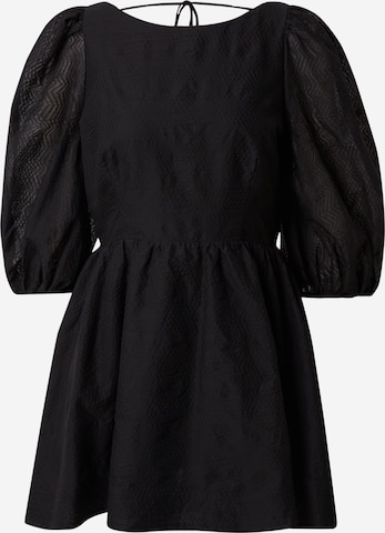 Robe 'KATERINA' Bardot en noir : devant