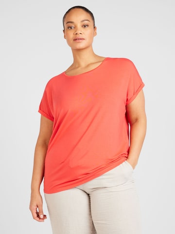 Vero Moda Curve T-Shirt 'Aya' in Rot: predná strana