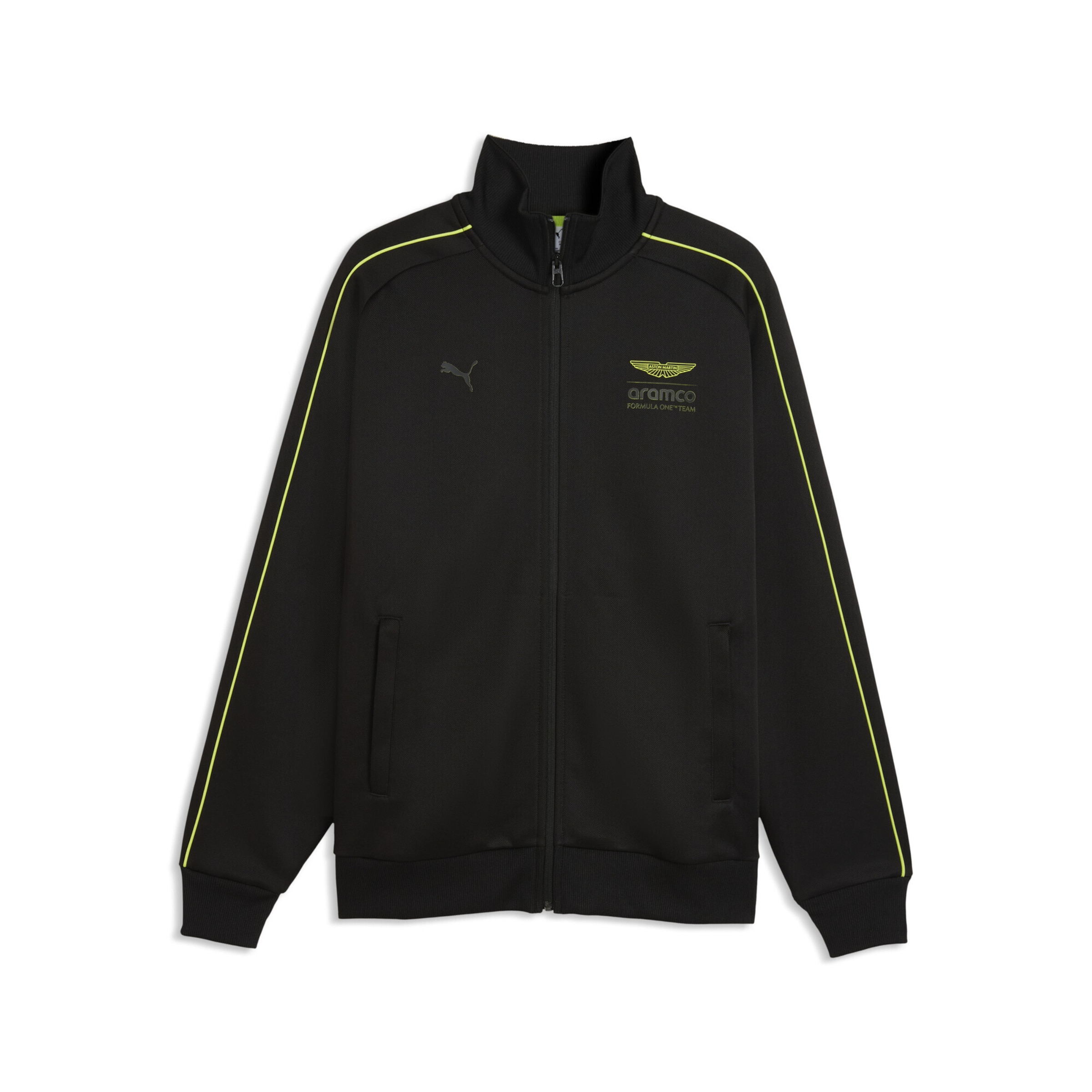 PUMA Sportjas 'PUMA x ASTON MARTIN ARAMCO F1® TEAM T7' in Zwart: voorkant