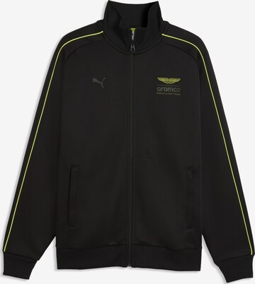 PUMA Sportjas 'PUMA x ASTON MARTIN ARAMCO F1® TEAM T7' in Zwart: voorkant