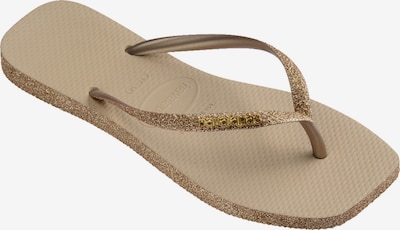 HAVAIANAS T-Bar Sandals in 35 in Gold / Taupe, Item view