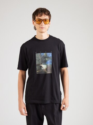 Tricou 'Dabolos' de la HUGO pe negru: față