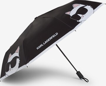 Parapluie Karl Lagerfeld en noir : devant