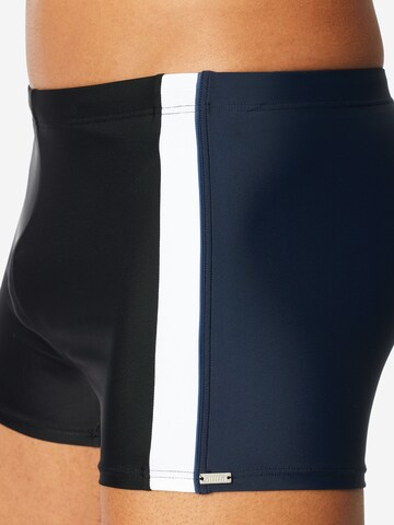 SCHIESSER Board Shorts ' Ocean Swim ' in Black