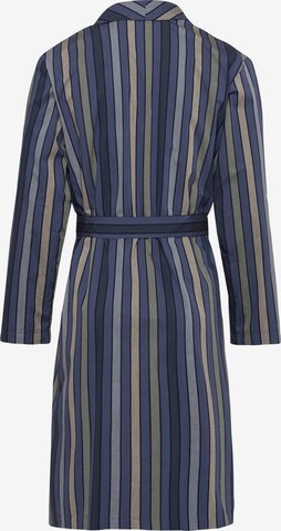 Hanro Long Bathrobe ' Night & Day ' in Blue