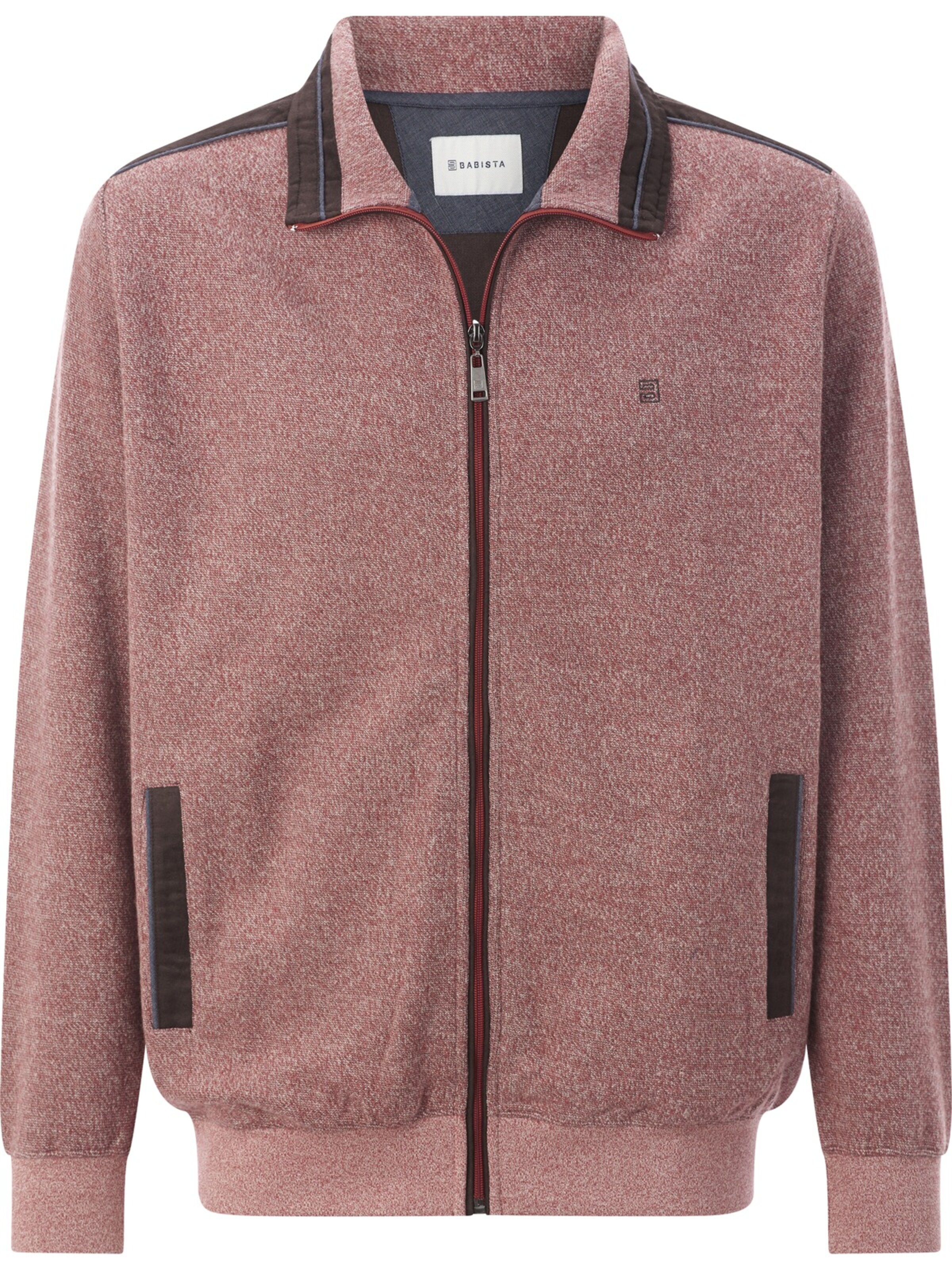 BABISTA Zip-Up Hoodie in Red: front