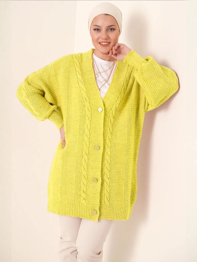 Bigdart Knit Cardigan in Lemon yellow, Item view