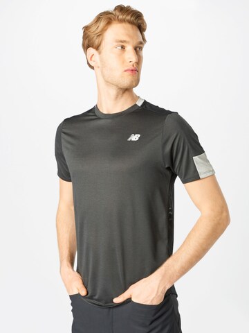 new balance - Camiseta funcional 'FAST FLIGHT' en negro: frente