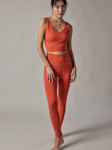 Skinny Leggings 'Leggings a Vita Alta' OWN Off With Nature en orange : devant