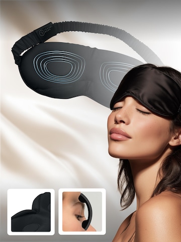 TRAVEL DUDE Otsanauha '3D Schlafmaske aus Bambus Lyocell Sleeping Mask mit Wimpernschutz für Seitenschläfer in Schwarz' värissä musta