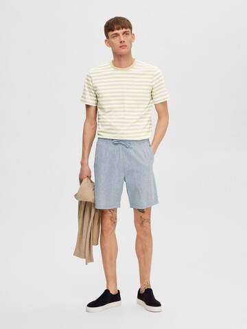 SELECTED HOMME Loosefit Shorts 'SILAS' in Blau