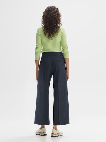 OPUS Wide leg Pleated Pants 'Misha' in Blue