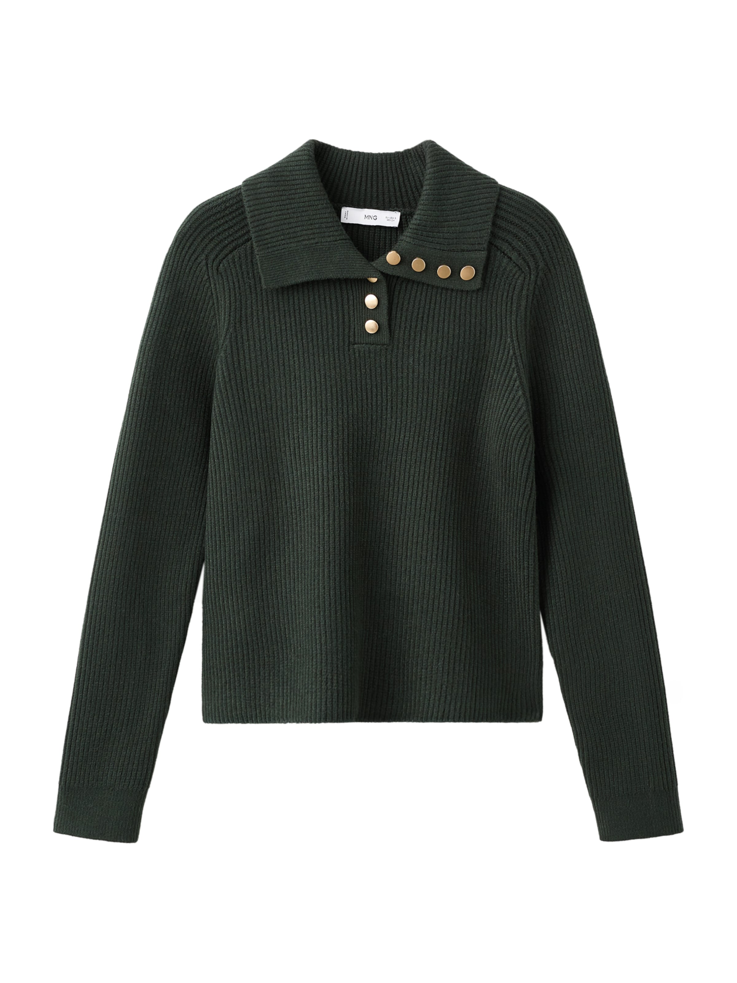 MANGO Trui 'BOTORI' in Groen: voorkant