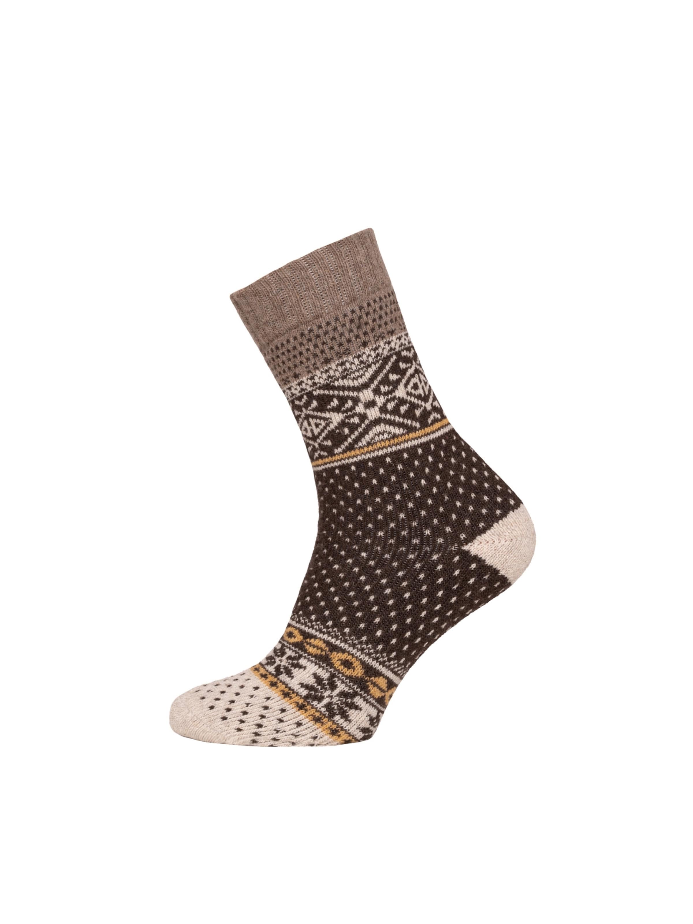 HomeOfSocks Socks 'HOS456' in Brown: front