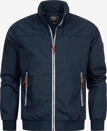 INDICODE Between-Season Jacket in Blue: front