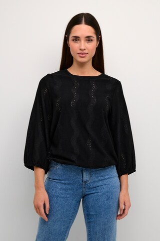 Kaffe Blouse 'Tio' in Zwart: voorkant