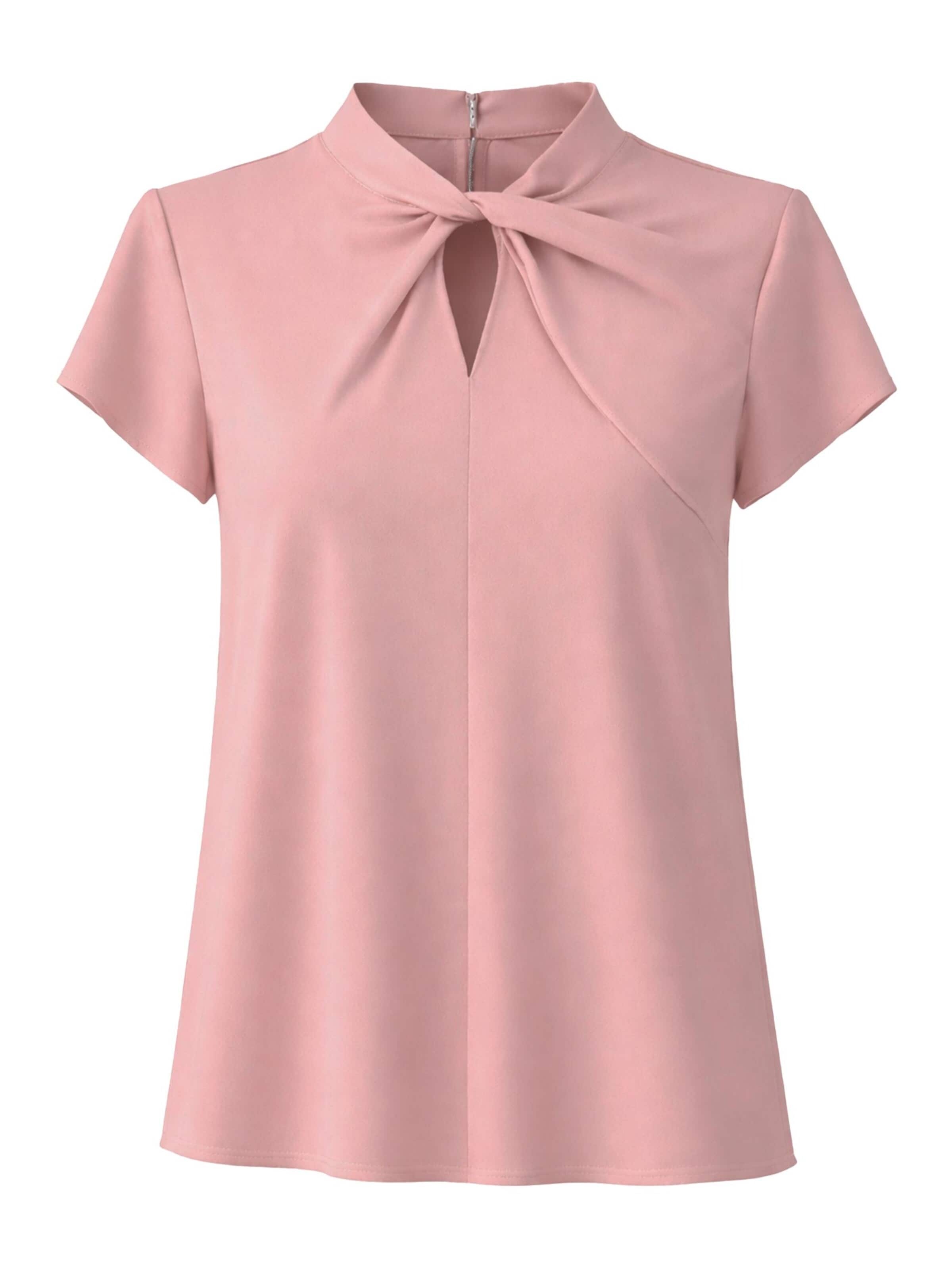 REGINA FASHION Bluza 'Elegance Twist Blouse' | roza barva: sprednja stran