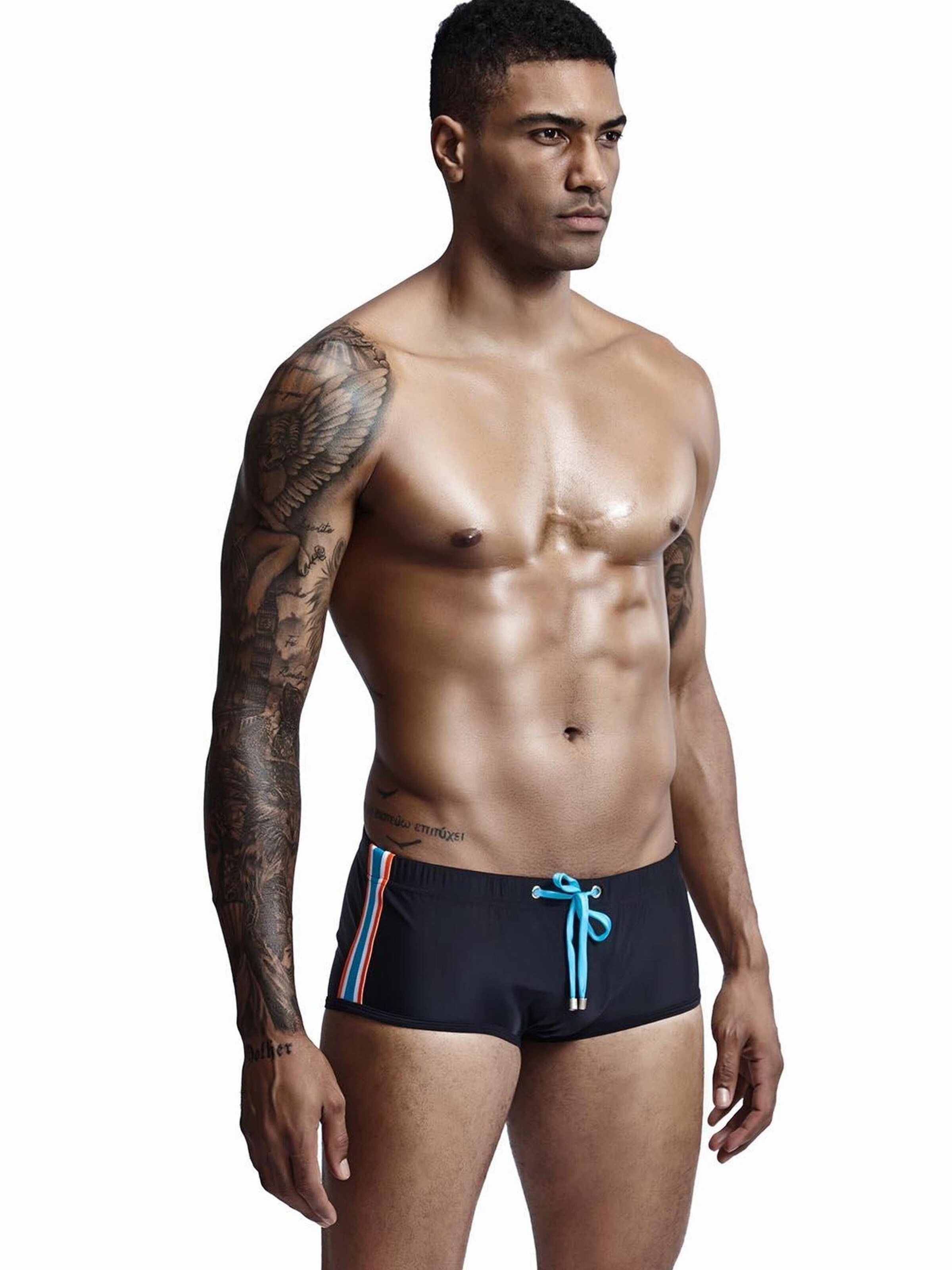 SEOBEAN Swim Trunks in Black