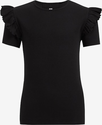 Tricou de la WE Fashion pe negru: față