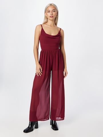 WAL G. Jumpsuit 'RAIN' in Red: front