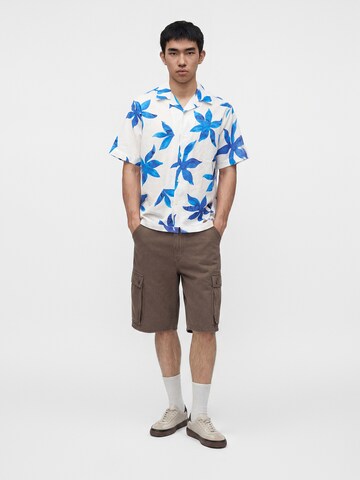 Only & Sons Comfort fit Button Up Shirt 'ONSCAIDEN' in White