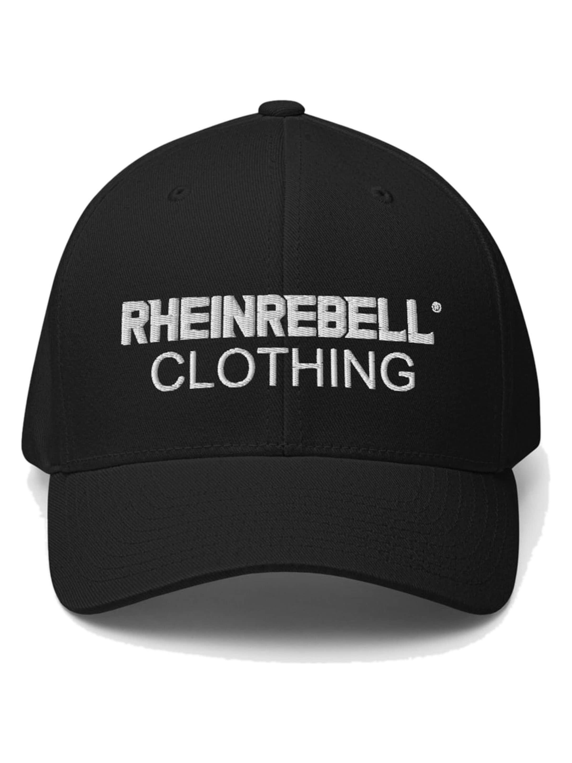 Rheinrebell Cap‌ in Schwarz: Vorderseite