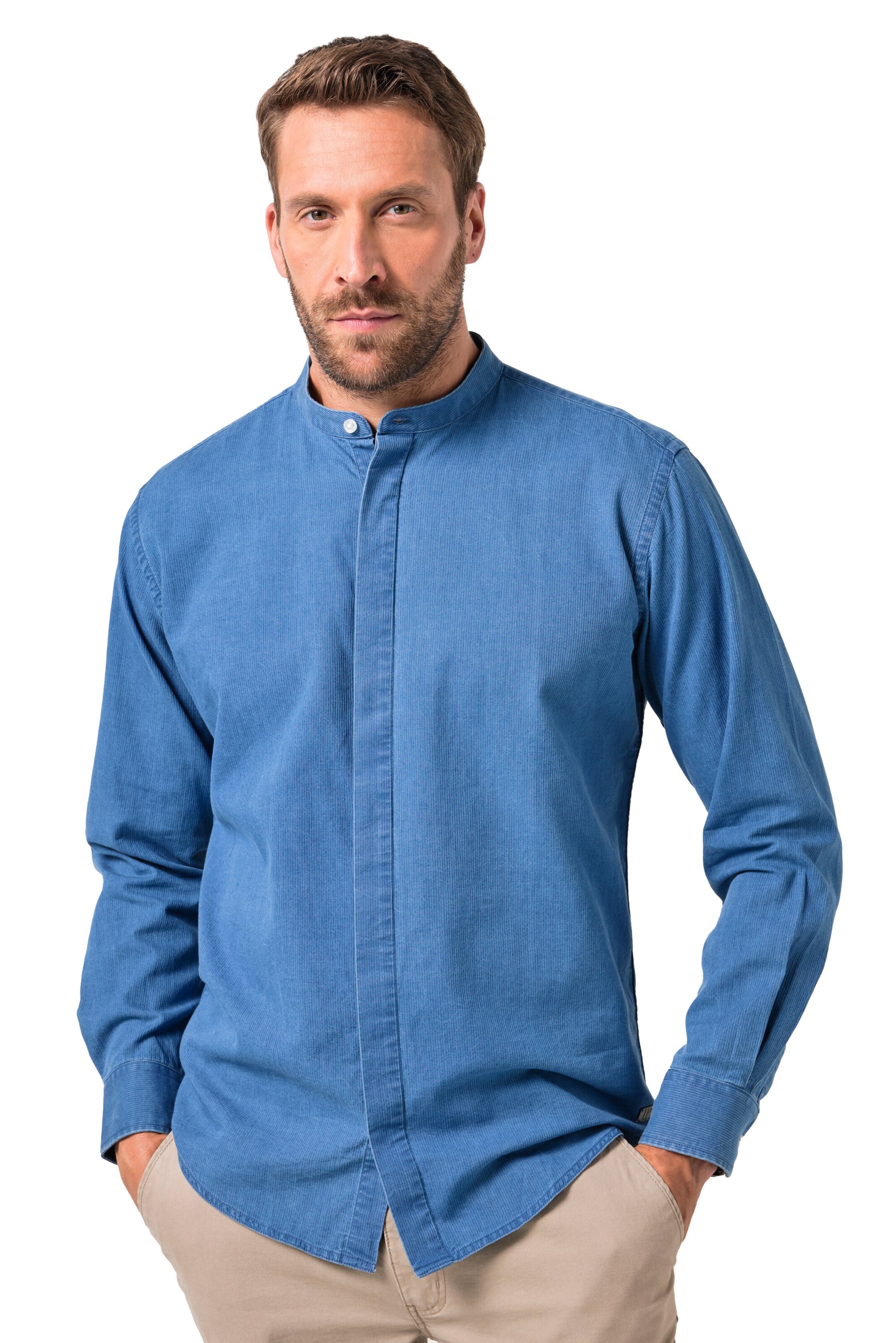 JP1880 Regular fit Button Up Shirt in Blue: front