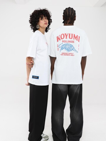 Koyumi Shirt 'Oversize Panthera Tigris DTG Print T-Shirt – Heavy Cotton' in White