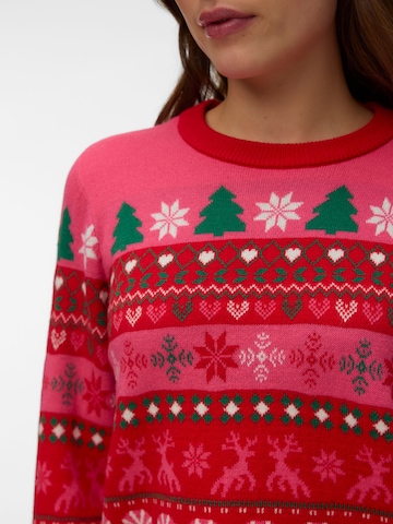 Pull-over 'VMNEWCHRISTMAS' VERO MODA en rouge