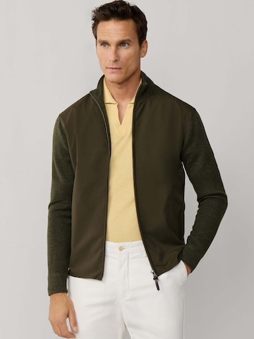 Giacca di mezza stagione 'TRAVEL NY/KNIT FZ HYB' di Hackett London in verde: frontale