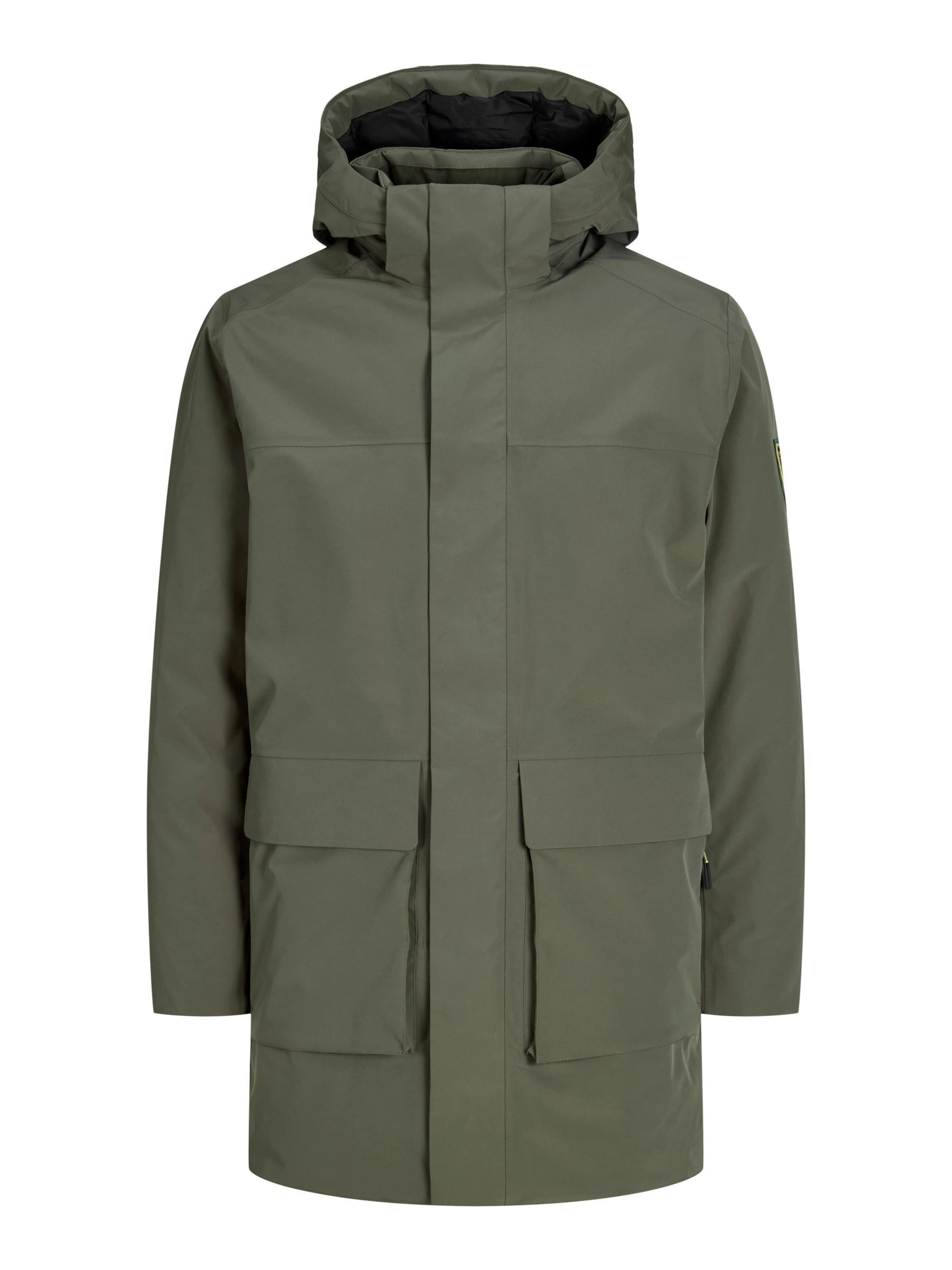 Portland Outerwear Company - Parca de entretiempo en verde: frente