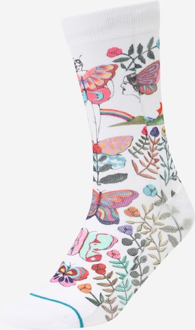 Stance Athletic Socks 'THE GARDEN OF GROWTH' in White: front
