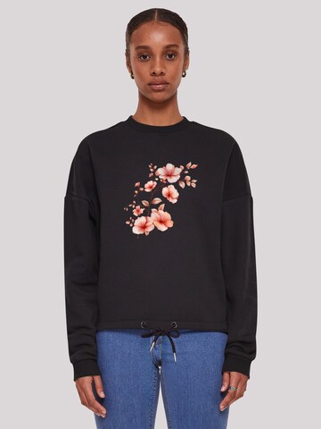 Sweat-shirt 'Rosa Blumenzweig' F4NT4STIC en noir : devant