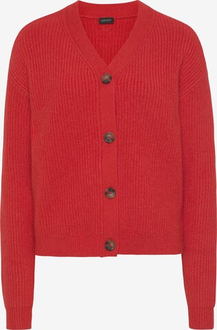 LAURA SCOTT Knit Cardigan in Red: front