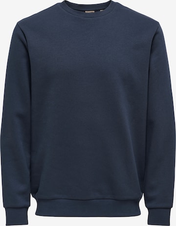 Only & Sons Sweatshirt 'ONSCERES' in Blue: front