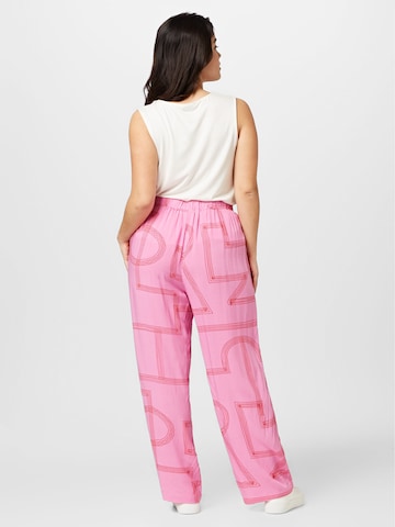 ONLY Carmakoma Loose fit Pants 'Des Allie' in Pink