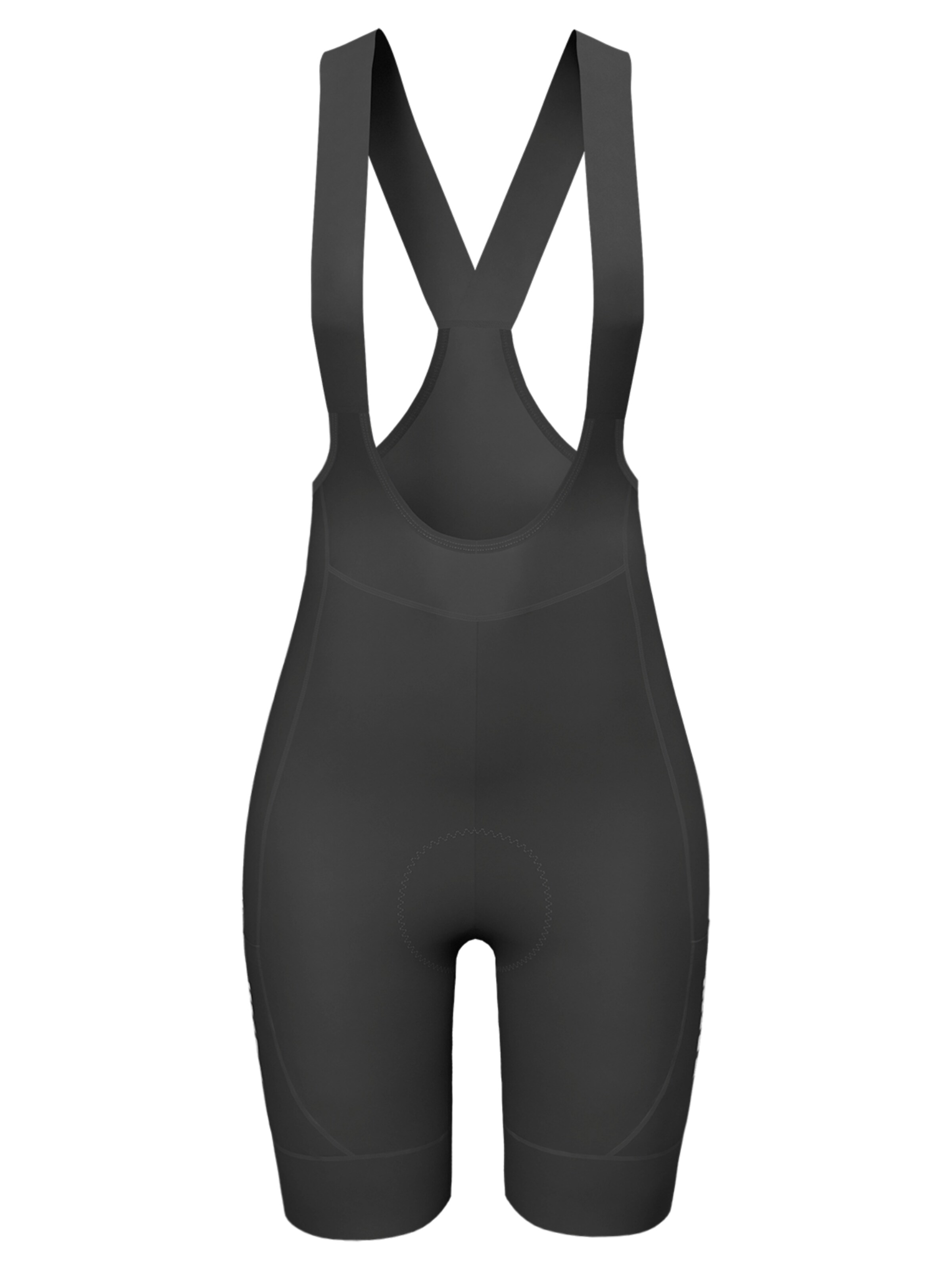 WULIBIKE Skinny Urheiluhousut 'Damen Trägerhose V-Träger, 3D-Polster' värissä musta: etupuoli