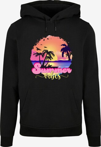 Merchcode Sweatshirt 'Summer Vibes Sunset' in Black: front