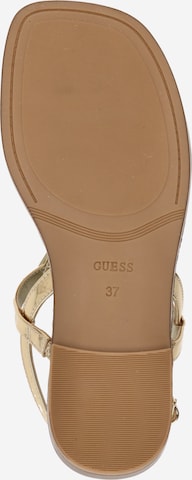 GUESS T-Bar Sandals 'Rainey' in Gold