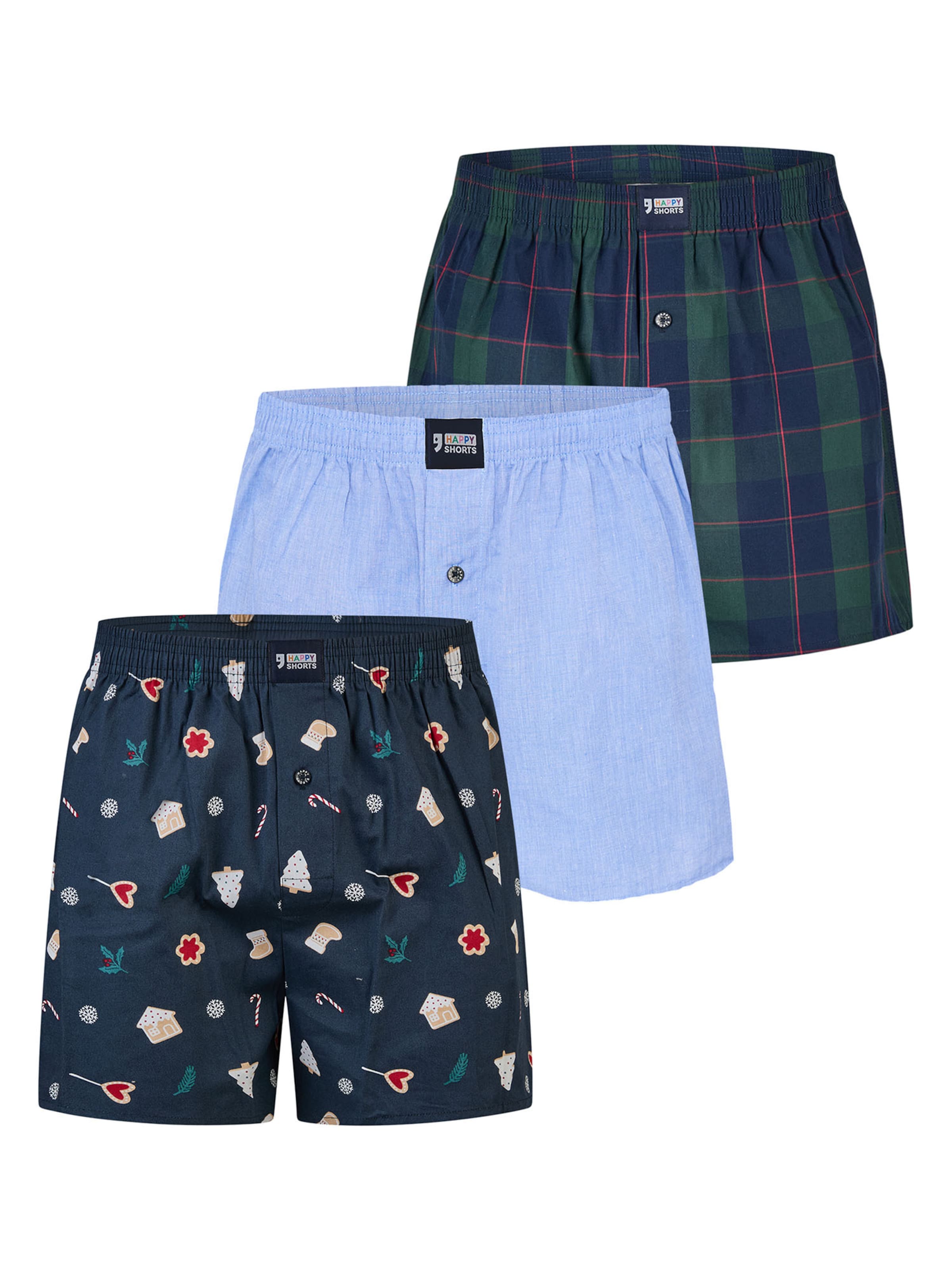 Boxers 'Christmas' Happy Shorts en mélange de couleurs : devant