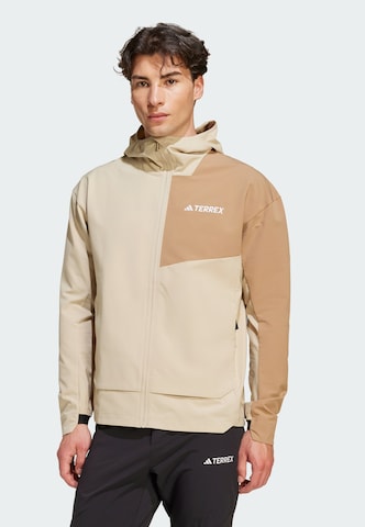 ADIDAS TERREX Outdoorjas in Beige: voorkant