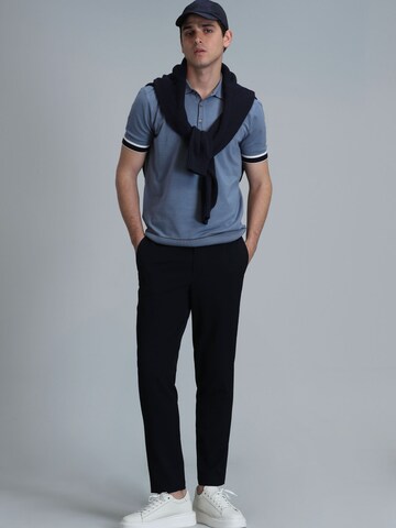 Lufian Slim fit Chino trousers in Blue: front