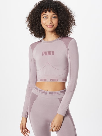 PUMA - Camisa funcionais em roxo: frente