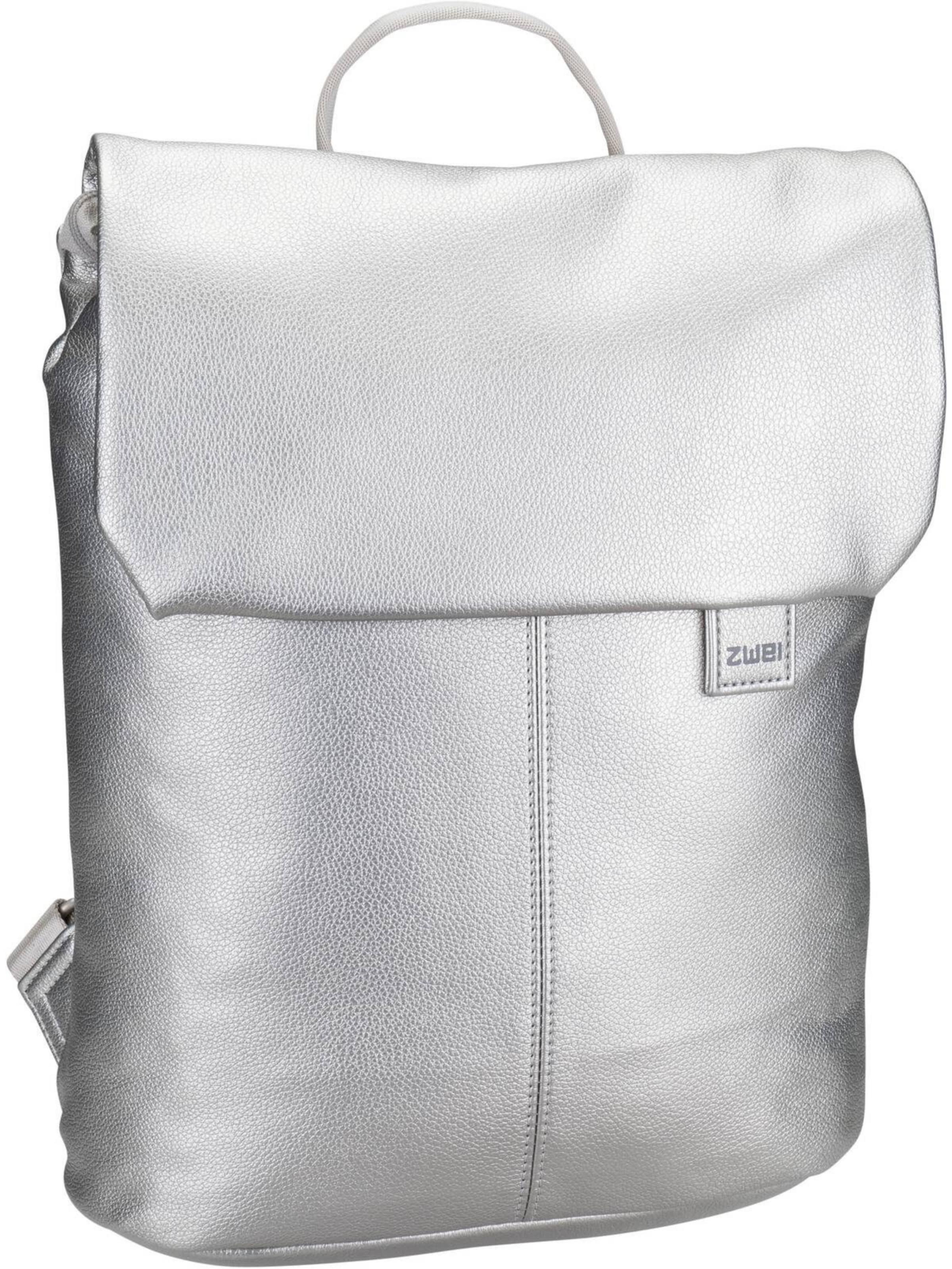 ZWEI Backpack 'Mademoiselle MR13' in Silver: front