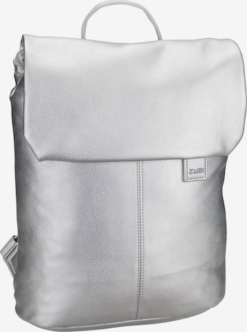 ZWEI Backpack 'Mademoiselle MR13' in Silver: front