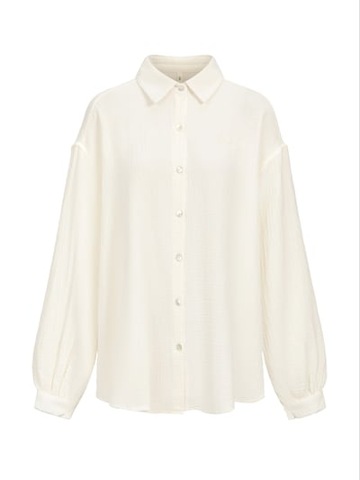 cfab Majica 'Musselin Shirt' veličine XS-S u bijela, Pregled proizvoda
