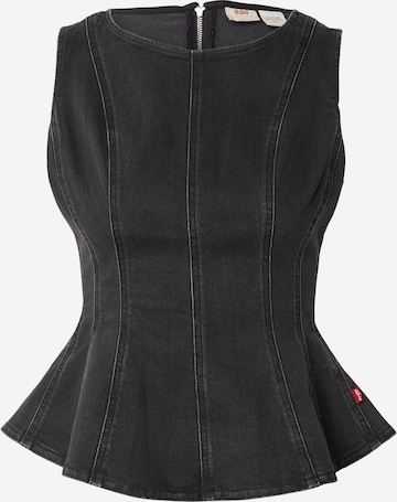 LEVI'S ® Toppi 'Leighton Peplum Top' värissä musta: etupuoli
