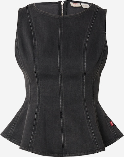 LEVI'S ® Toppi 'Leighton Peplum Top' värissä musta denim, Tuotenäkymä