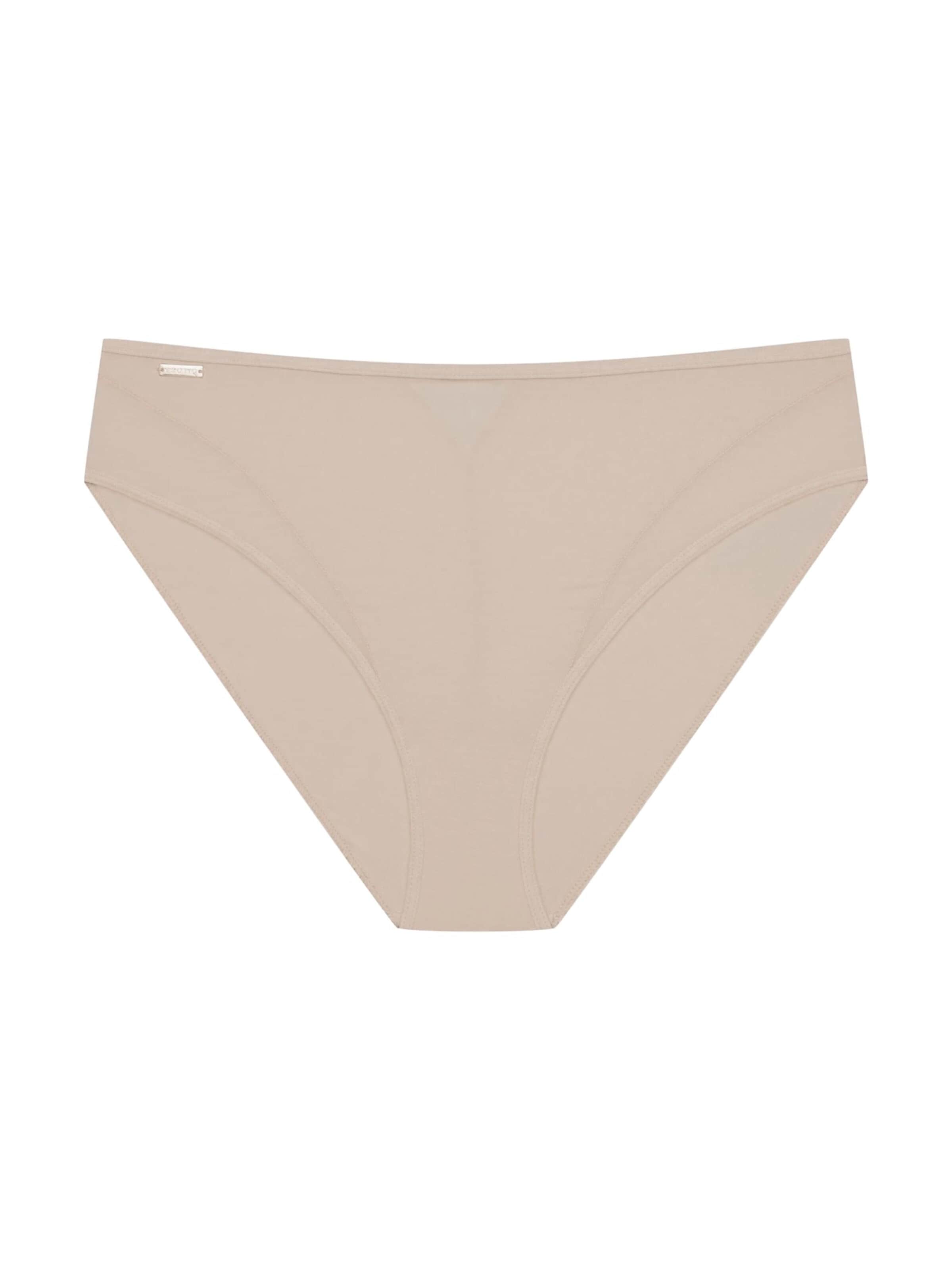 ESOTIQ - Panti 'Taillenslip Blissy, hohe Leibhöhe, Modal Jersey, florales Muster' en beige: frente