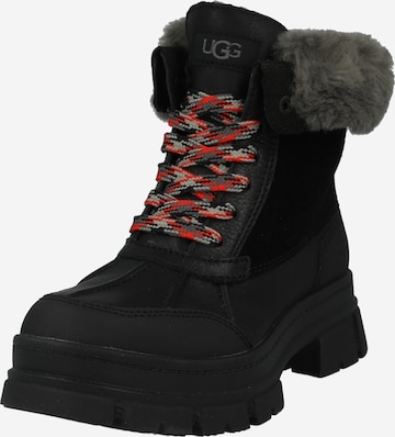 UGG Μποτάκι με κορδόνια 'Ashton Addie' σε μαύρο: μπροστά